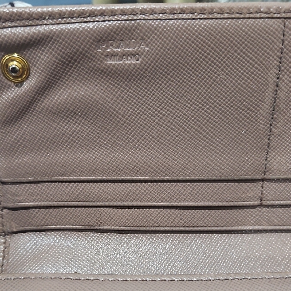 Prada Metallic Dusty Rose Saffiano Continental Wallet - Picture 11 of 16